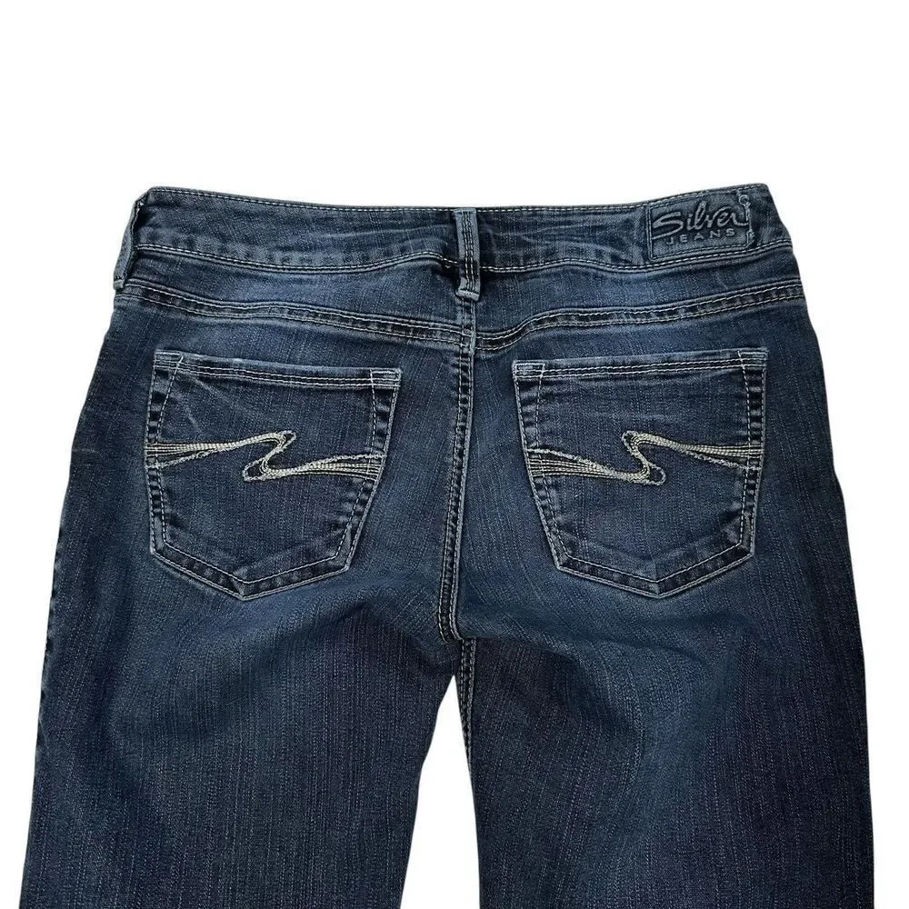 Silver Aiko Bootcut Dark Wash Low Rise Denim Blue Jeans Women’s Size 28x29